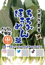 hanaya-san (hanaya-san333)さんの野菜(ちぢみほうれん草・枝豆)のパッケージ２種類のデザイン大募集！への提案