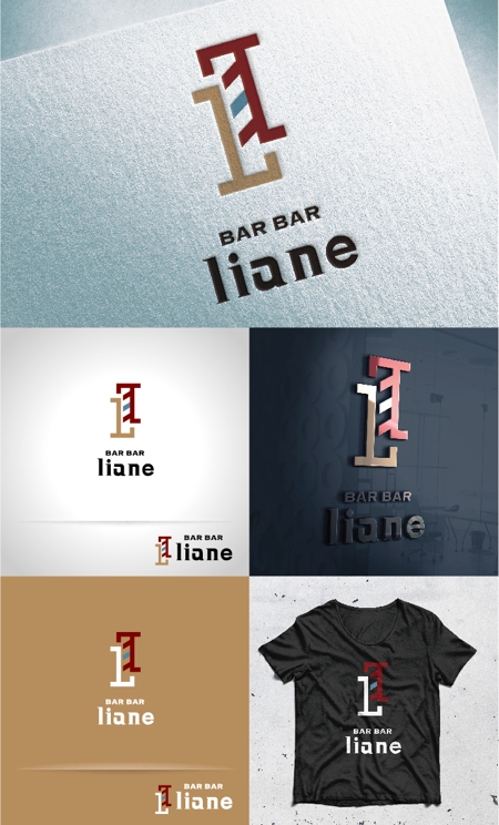 k_31 (katsu31)さんの理容室BAR BAR lianeのロゴへの提案
