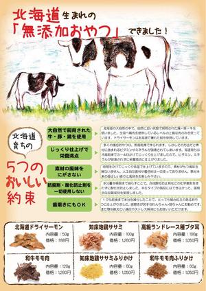naturara (naturara)さんのペットのおやつのチラシ(片面印刷)のデザインへの提案