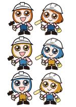 文月チコ (chiko_ri)さんのリフォーム会社の似顔絵風キャラクター作成への提案
