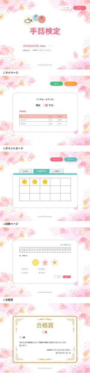 Ra (Ra__)さんの手話検定サイト Webデザインへの提案