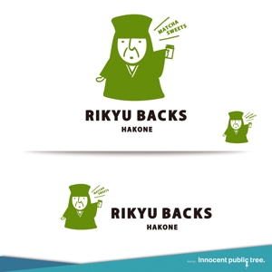 Innocent public tree (nekosu)さんの抹茶スイーツ店「リキュバ（RIKYU BACKS）」のロゴへの提案