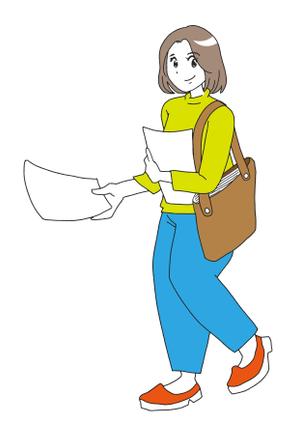 pinecone_ design (pinecone_)さんの30～40代主婦向け　ポスティングスタッフの求人チラシ用イラストへの提案