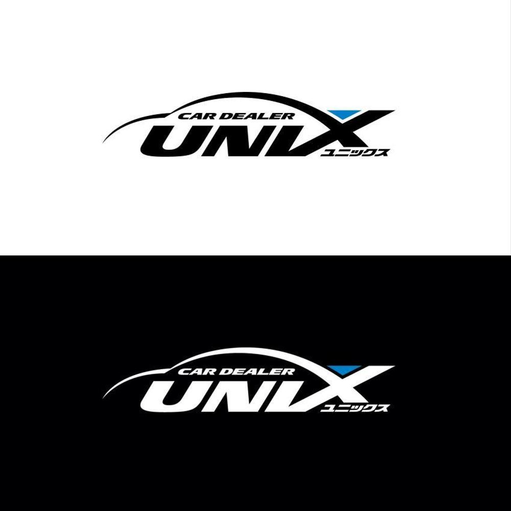 自動車販売、自動車輸出入の会社「ＵＮＩＸ　　　」のロゴ作成