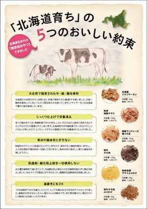 DesignPANTO'S (shiro_pome)さんのペットのおやつのチラシ(片面印刷)のデザインへの提案