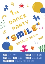 株式会社みつばシステム (mitsuba-system)さんのダンスの発表会　「1st DANCE PARTY"SMILE"」のポスターデザイン案への提案