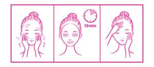 おかざわ (okazawa)さんの美容マスクシートの使用法のイラスト（3コマ）への提案