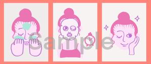 MIZUKI ()さんの美容マスクシートの使用法のイラスト（3コマ）への提案