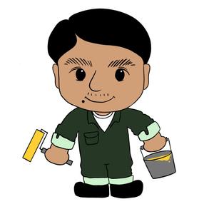 nkm. ()さんのリフォーム会社の似顔絵風キャラクター作成への提案