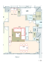 家具インテリアコーディネート (M-Nishimoto)さんの新居　リビングレイアウト　への提案