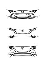 GiriX  (giri45)さんのマツダ自動車フロント部分リアル線画イラストへの提案