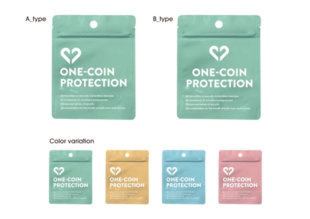 3tone (3tone)さんのワンコインコンドーム　パッケージデザインへの提案