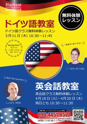 RIGO (RIGO)さんの英会話・ドイツ語教室のチラシへの提案