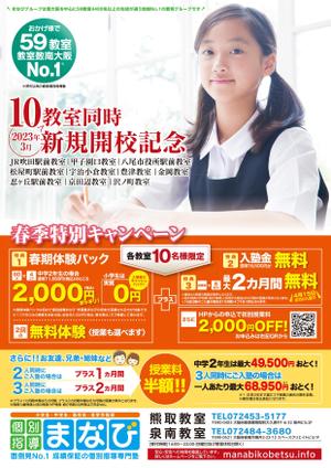 Ｔ-aki (sawada000)さんの学習塾チラシ・１学期用・修正（もとデータあり）への提案