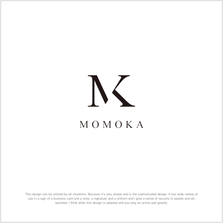 wasteland ()さんの新しい高級化粧品ブランド「MOMOKA」あるいは「momoka」のブランドロゴへの提案