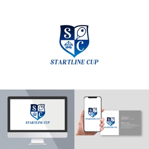 angie design (angie)さんのテニス大会「STARTLINE CUP」のロゴへの提案