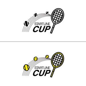 u_yasu (eparuworld)さんのテニス大会「STARTLINE CUP」のロゴへの提案