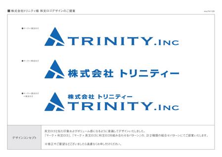 さんの株式会社トリニティーのカタカナの社名ロゴへの提案