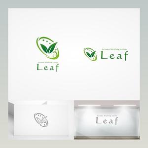 Yolozu (Yolozu)さんのアロマヒーリングサロン「Leaf」のロゴへの提案