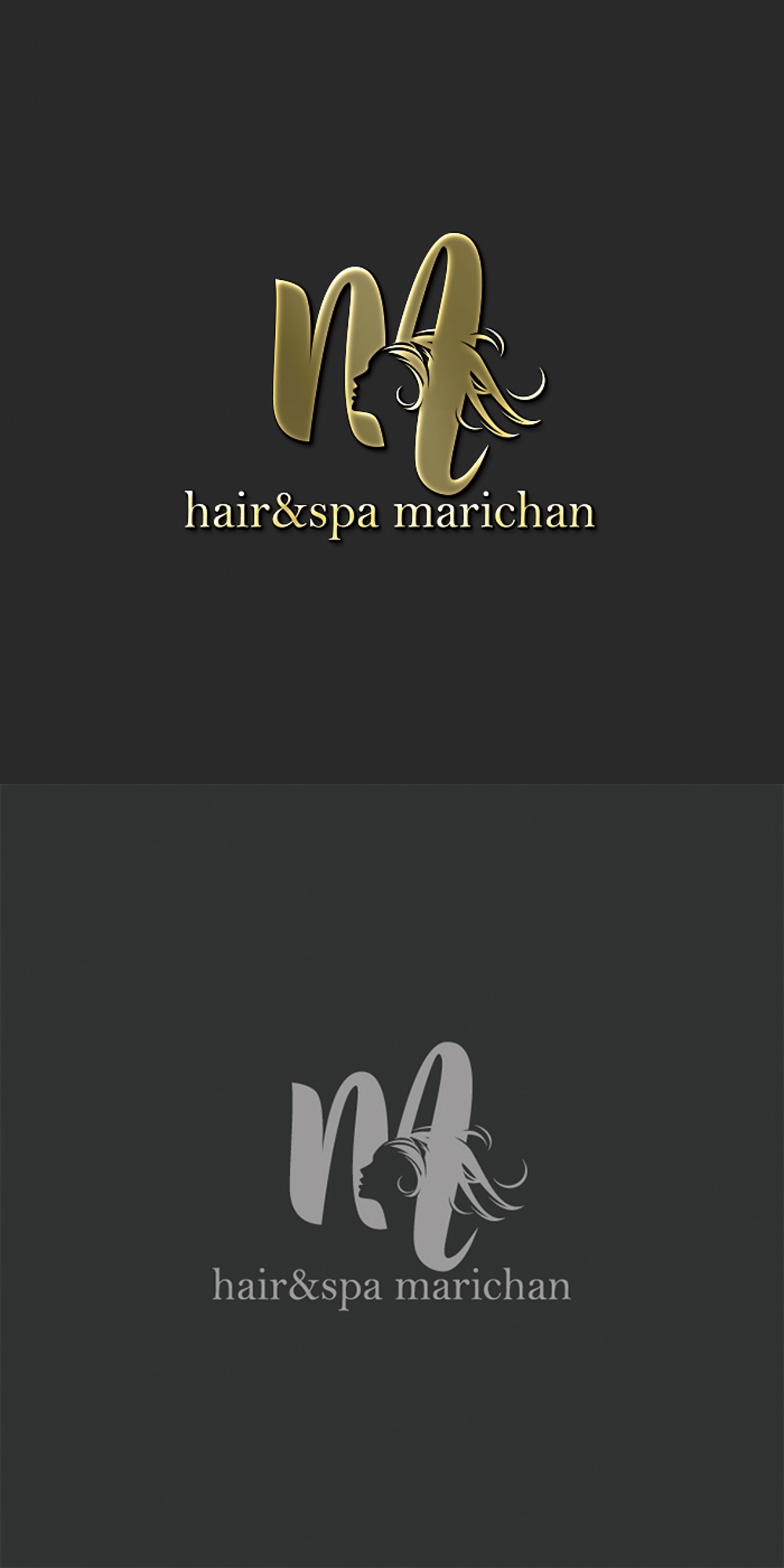 美容室「hair&spa marichan」のロゴ