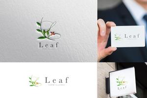 kosk_Design (cc110)さんのアロマヒーリングサロン「Leaf」のロゴへの提案
