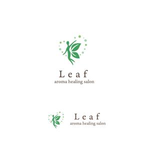 スタジオきなこ (kinaco_yama)さんのアロマヒーリングサロン「Leaf」のロゴへの提案