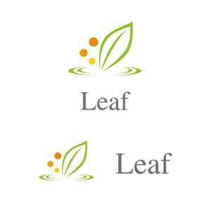 perles de verre (perles_de_verre)さんのアロマヒーリングサロン「Leaf」のロゴへの提案
