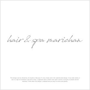 wasteland ()さんの美容室「hair&spa marichan」のロゴへの提案