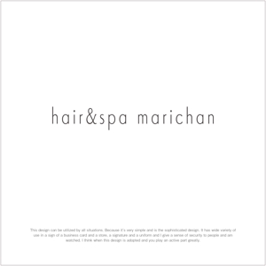 wasteland ()さんの美容室「hair&spa marichan」のロゴへの提案