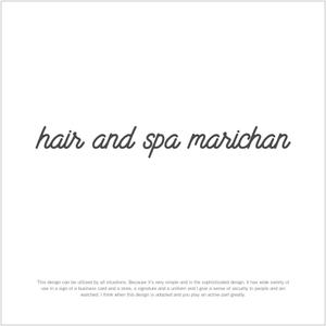 wasteland ()さんの美容室「hair&spa marichan」のロゴへの提案