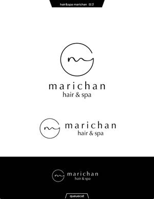 queuecat (queuecat)さんの美容室「hair&spa marichan」のロゴへの提案