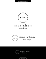 queuecat (queuecat)さんの美容室「hair&spa marichan」のロゴへの提案