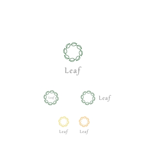 途理tori. (toritoritori3)さんのアロマヒーリングサロン「Leaf」のロゴへの提案
