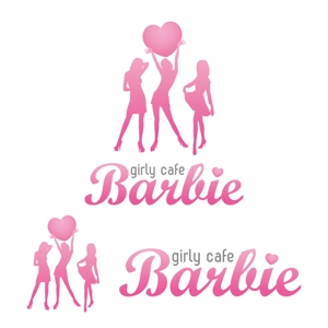 perles de verre (perles_de_verre)さんの「girly cafe Barbie(ガーリーカフェバービー)」のロゴ作成への提案