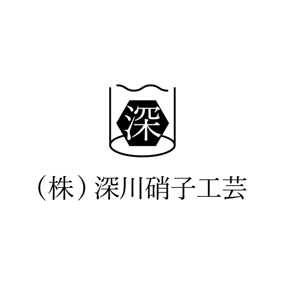 ガラス器製造会社のロゴ
