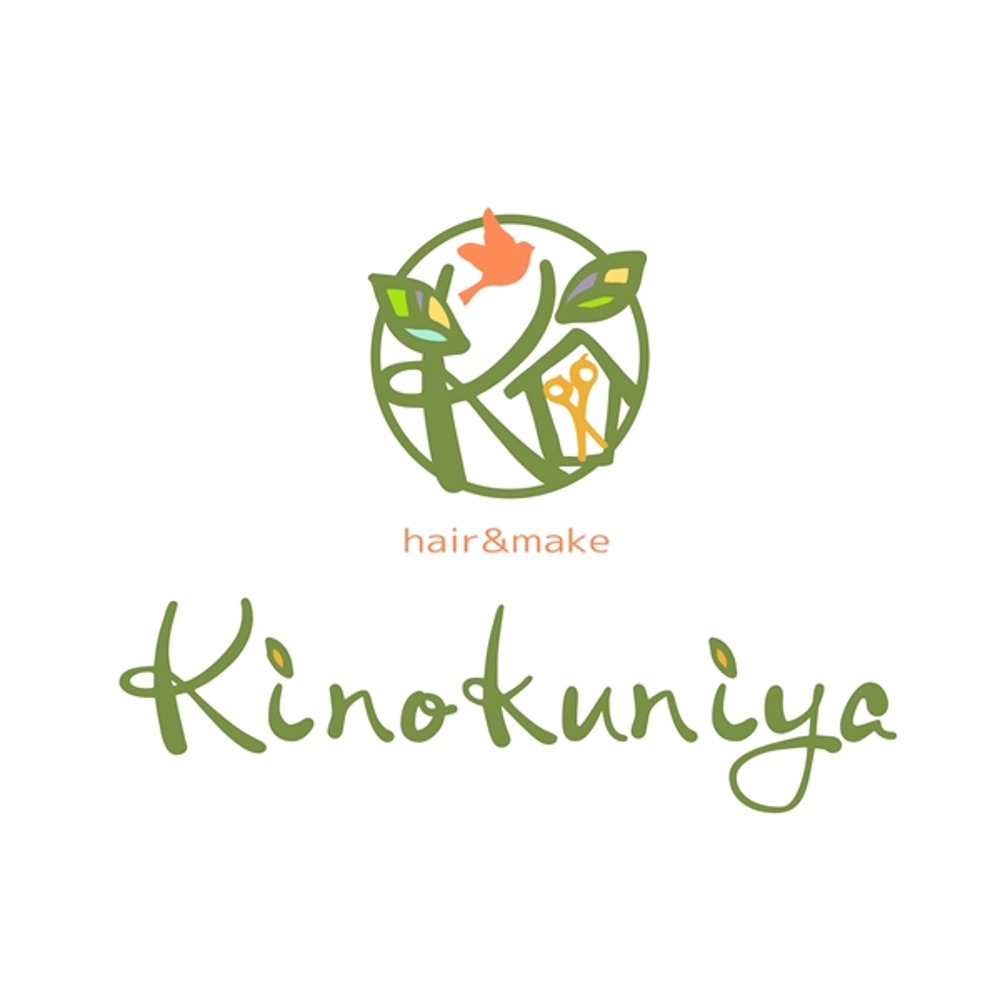 「hair＆make  Kinokuniya」のロゴ作成