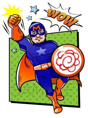 tama design イラスト/映像 (tamamitu1030)さんのリフォーム会社のアメコミ似顔絵風キャラクター作成への提案