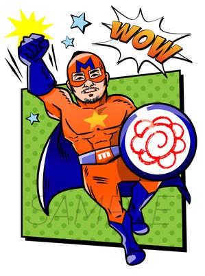 tama design イラスト/映像 (tamamitu1030)さんのリフォーム会社のアメコミ似顔絵風キャラクター作成への提案