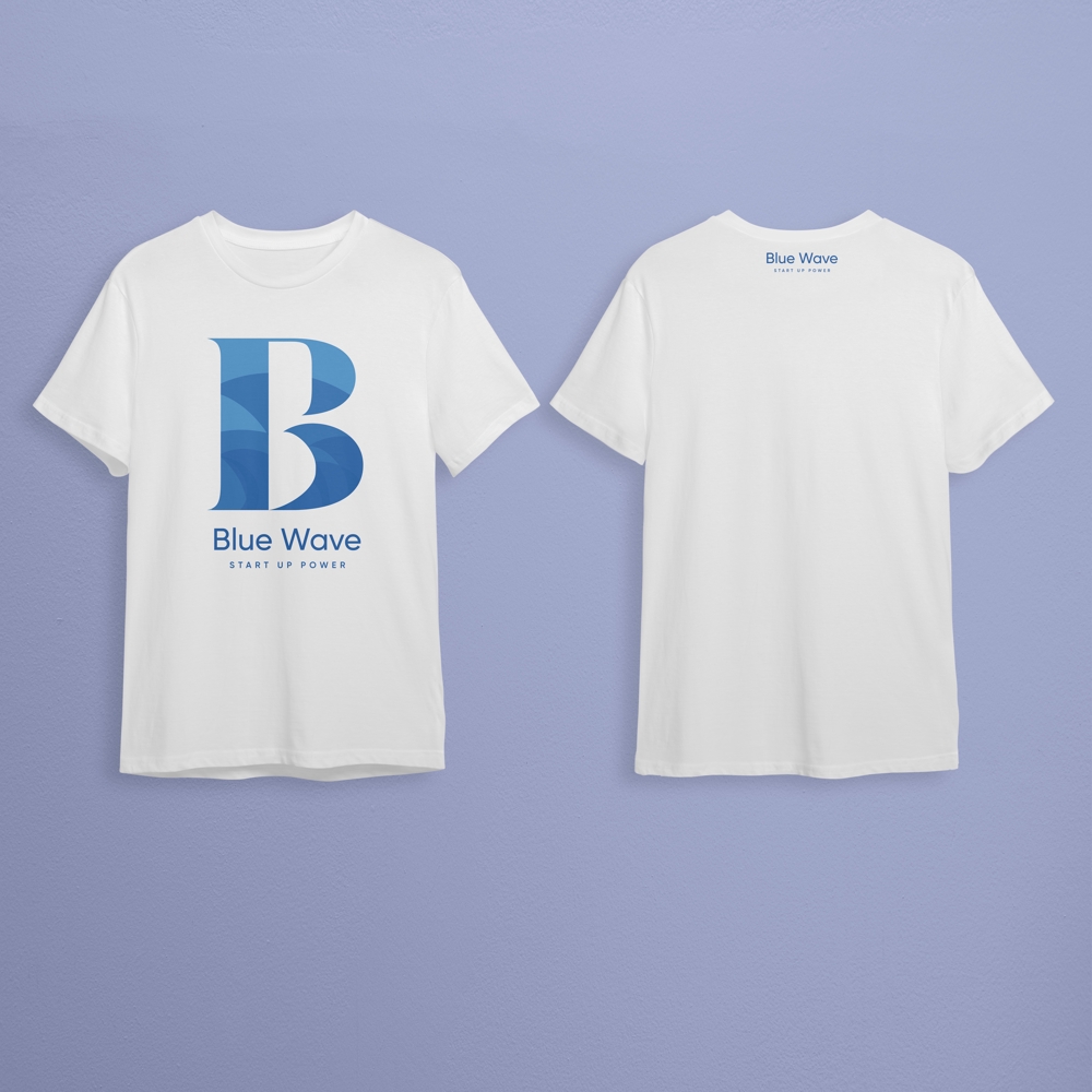 サッカーイベント企画  Blue Wave のTシャツデザイン