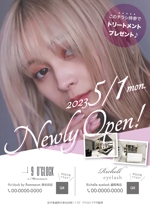 nakagami (nakagami3)さんの美容室NEW OPENポスティングチラシデザイン！への提案