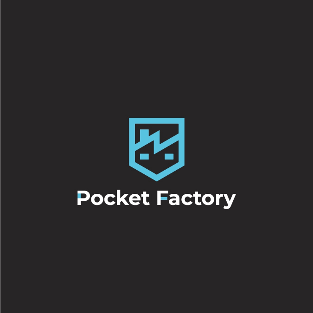 金属加工 新WEBサービス Pocket Factoryのロゴデザイン