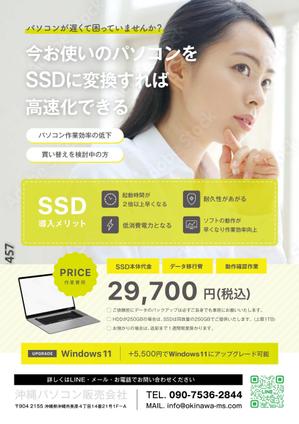 unGROUND (takwonder)さんのPCショップのSSD化サービスのチラシへの提案