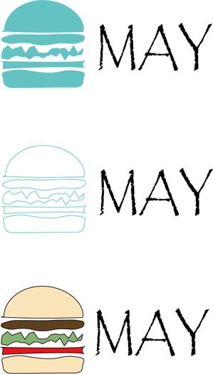 chame(ちゃめ) (6000f32b5bf54)さんのハンバーガーカフェ　店名（MAY）のロゴマークへの提案