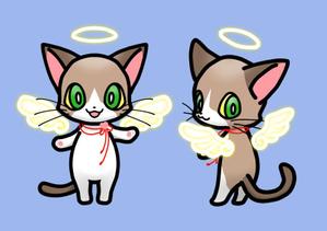 円 (madoka_kashii)さんのYoutubeチャンネルのイメージキャラクター作成の依頼【継続案件】ネコ天使（全身絵）への提案
