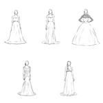 株式会社Artere (T0NE)さんのライン別ウェディングドレスのイラストへの提案