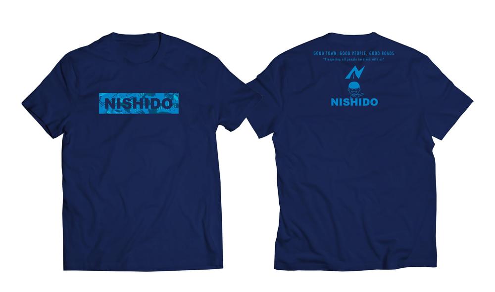 建設会社「株式会社西九州道路」のおしゃれなTシャツデザイン