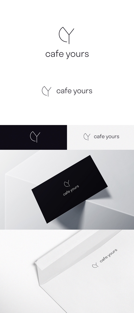 nekoo (nekoo55)さんのカフェ&バー「cafe yours」のロゴへの提案