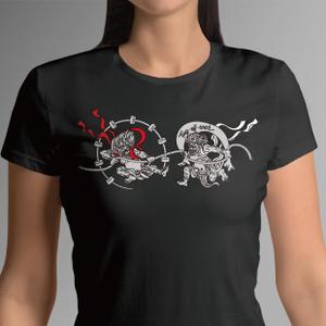 竜の方舟 (ronsunn)さんの運動会のアパレル「風神雷神が綱引きをしている」Tシャツデザインへの提案