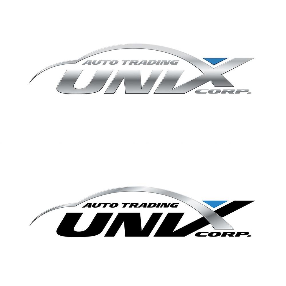 自動車販売、自動車輸出入の会社「ＵＮＩＸ　　　」のロゴ作成