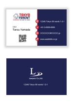 mizuno5218 (mizuno5218)さんの外国人専門賃貸仲介事業「TOKYO FORENT」の名刺デザインへの提案